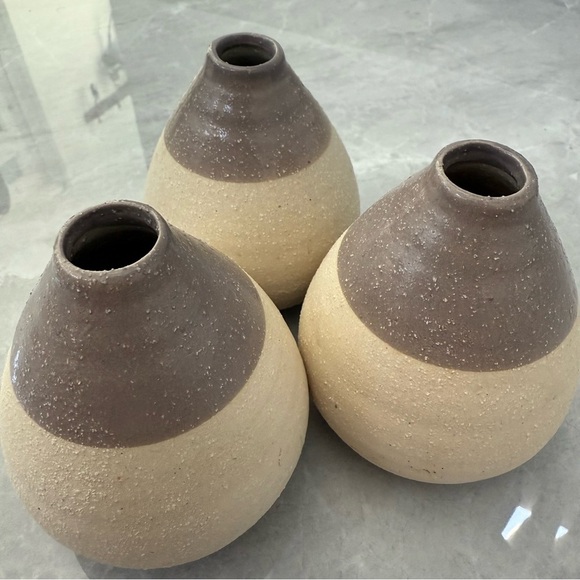 At Home Small Decorative Ceramic Painted Set Of Pots - Picture 8 of 11